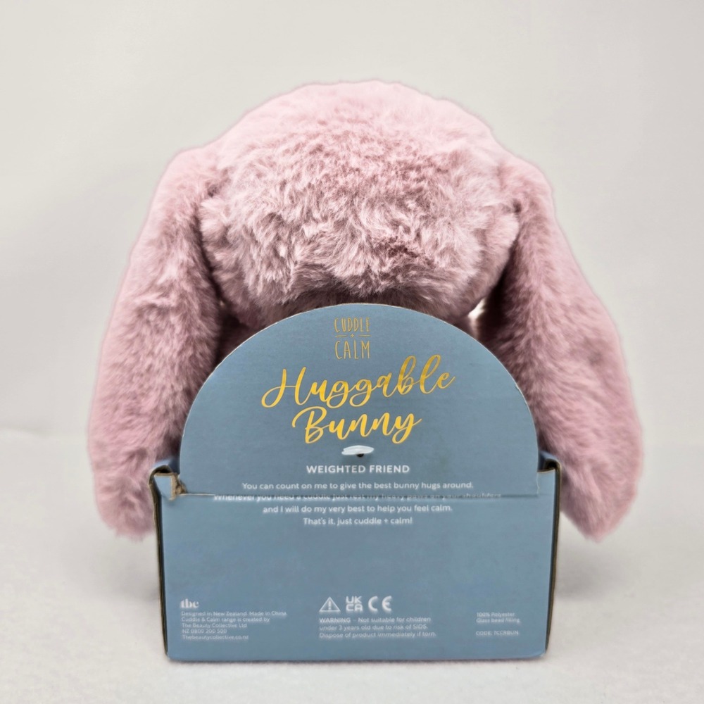 Cuddle & Calm Huggable Bunny Weighted Friend Pink Plush 1kg 2.2lb Rabbit - Picture 5 of 10